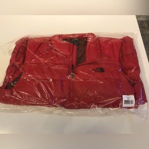 Red North face puffy vest. New with tags. XXL